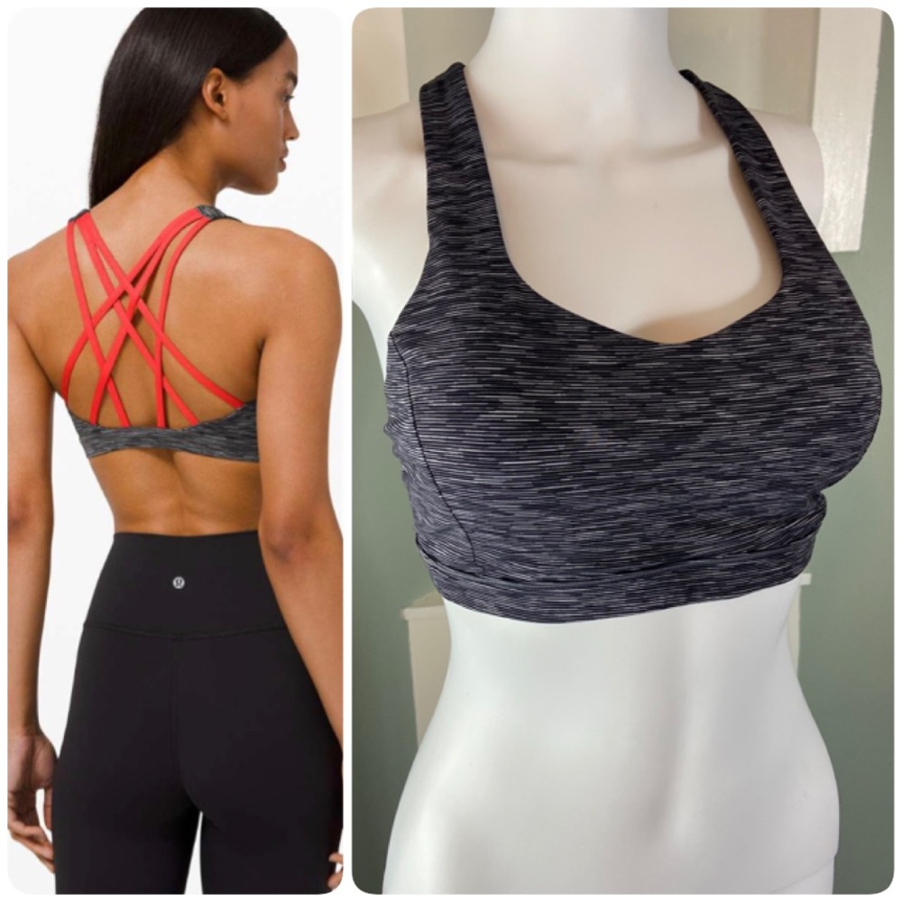 Lululemon Size 8 Free To Be Serene Bra Light Support C/D Cup Space Dye Cage Back
